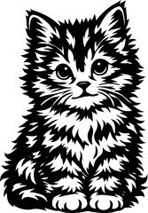 Obraz premium Cat Editable Vector AI File | Adobe Illustrator | Export to SVG, EPS, PDF, PNG, DXF, JPEG