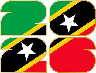  With Flag Saint Kitts