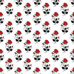 seamless pattern rose flower background. for fabric, cover, greeting card or wallpaper