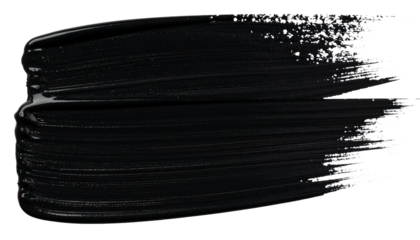 Ein schwarzer Farbstrich ist isoliert auf transparentem Hintergrund (PNG)