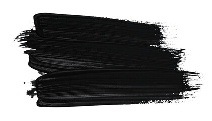 Ein schwarzer Farbstrich ist isoliert auf transparentem Hintergrund (PNG)