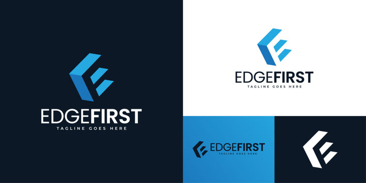 Title for E letter logo with edgy straight diagonal lines
Edgy E lettermark built with sharp straight diagonal lines expressing precision confidence speed and a strong modern attitude