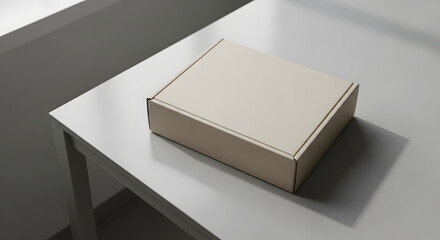 Stack of Blank White Books on a Gray Table.