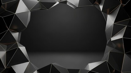 Abstract geometric pattern in monochrome