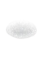 Gray Bubbles Cluster on White Background