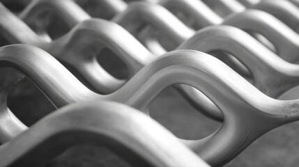 Obraz premium Closeup of aluminum components undergoing soft age hardening with precise timetemperature control to enhance ductility and reduce internal stresses.