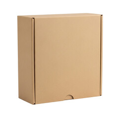Cardboard box isolated on white background isolated on transparent background