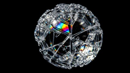 Abstract frozen light artwork with fractured ice crystal macro detail for minimalist winter texture design concept