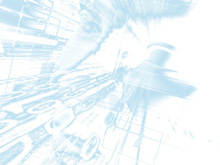 Composici&oacute;n digital abstracta con rey de ajedrez azul rodeado de c&oacute;digo binario y formas geom&eacute;tricas transl&uacute;cidas.inteligencia, simbolizando IA, toma de decisiones y soberan&iacute;a digital.