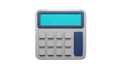 Calculator Icon on White Background