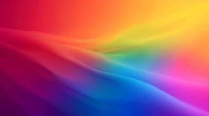 Abstract background with a vibrant rainbow color gradient. Fluid waves and smooth flowing shapes in motion. Modern colorful wallpaper design