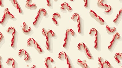 Vibrant festive holiday background featuring a template design of striped red and white christmas...