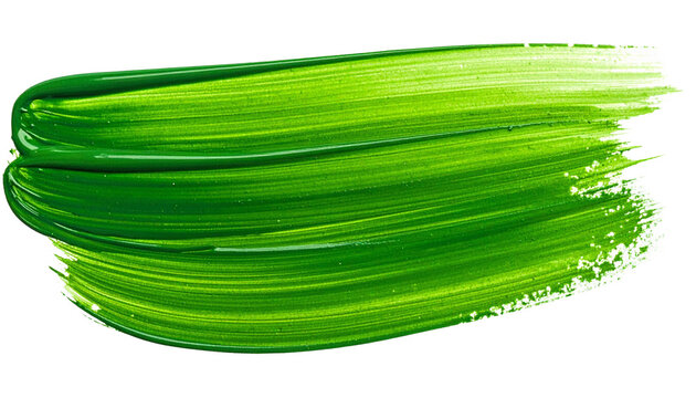 Ein hellgr&uuml;ner Farbstrich ist isoliert auf transparentem Hintergrund (PNG)
