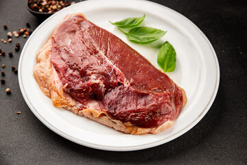 Duck breast raw poultry meat natural product tasty snack fresh delicious gourmet food background on the table rustic top view copy space