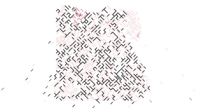 Animated Diagonal Strokes Creating Egypt Map