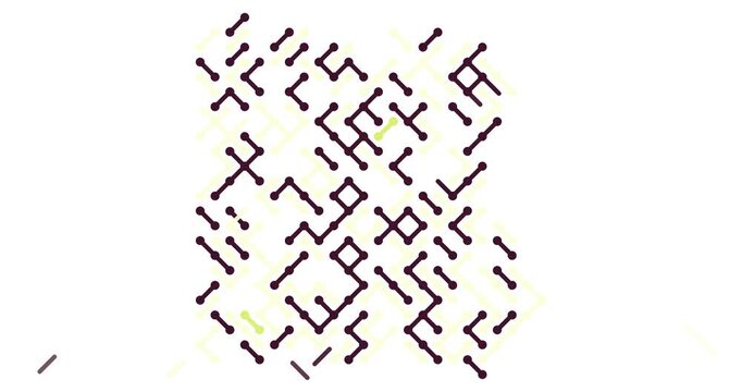 Digital Diagonal Flow Creating Egypt Outline