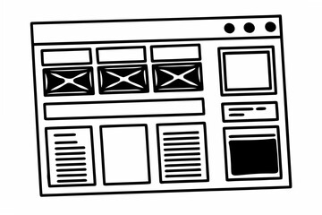 Flat Vector Dashboard UI with Charts, Cards, and Side Navigation &mdash; Minimal Professional SaaS Interface