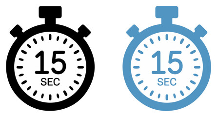 15 seconds timer stopwatch icon