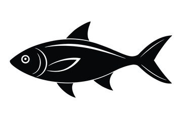 swimming fish vector icon silhouette