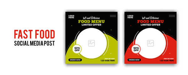 Food advertisement Post vector.