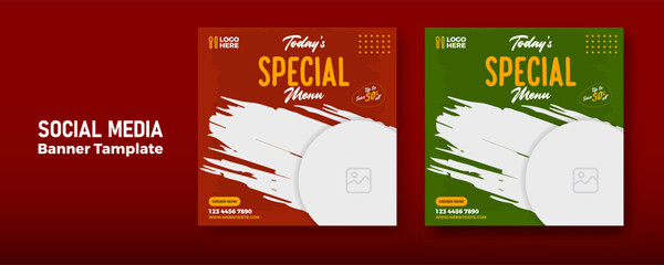 Food advertisement Post vector.