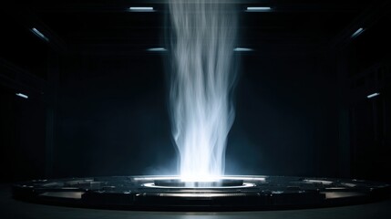 cinematic slow motion visualization of air inertia, massive airflow column overshooting piston movement, dramatic lighting, ultra realistic physics