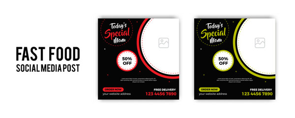 Food advertisement Post vector.