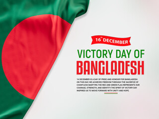 Victory of Bangladesh with flag
