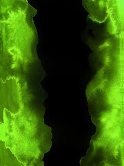 Bright painted green and yellow watercolour texture. Hand drawn background