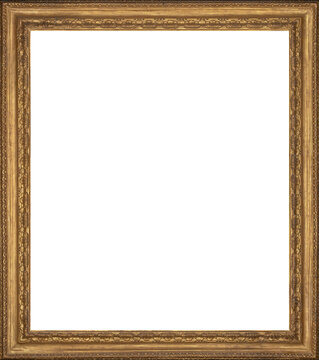 Antique Frame Gold Ornate Blank Isolated