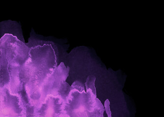 Bright painted neon pink and violet watercolor texture. Hand drawn background