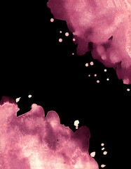 Bright painted neon pink and orange watercolor texture. Hand drawn background