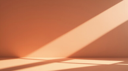 color wall and floor with sunlight. Minimalistic background