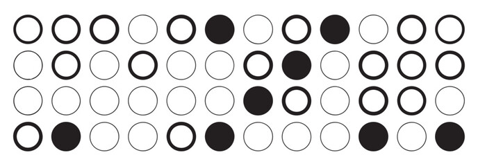 Set of unique hand drawn circle frames vector illustration black and white design element collection