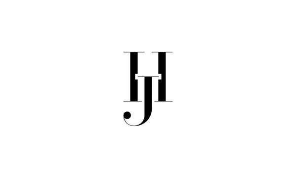 HJ initial letter logo or HJ monogram