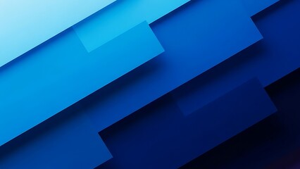 Dynamic abstract background with overlapping blue rectangular shapes creating depth