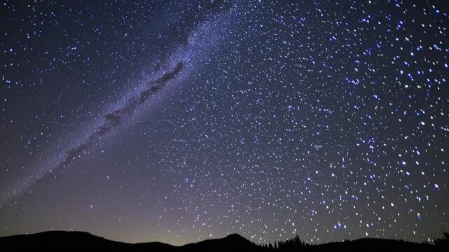 Celestial Symphony: A breathtaking expanse of the night sky, illuminated by countless stars and a majestic galaxy, offering a sense of wonder and cosmic beauty.