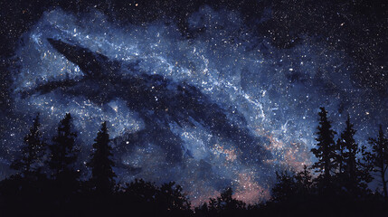  Snapshot of a constellation painting the shape of a mythic creature in the sky (3)