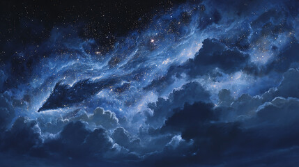  Snapshot of a constellation painting the shape of a mythic creature in the sky 