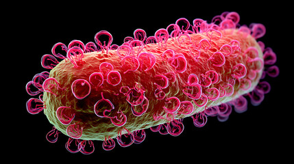  A realistic portrait of bacterium Streptococcus Pneumoniae, notorious for its antibiotic resistance (2)