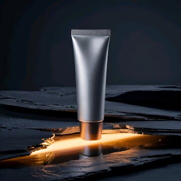 tube of cream on a dark background