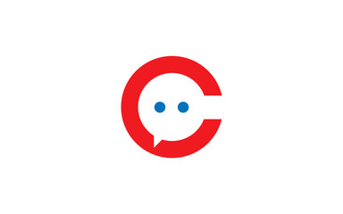 C latter Icon Logo target with arrow isolated