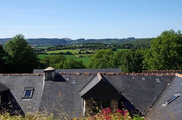Landscape in the Monts d'Arree in Brittany in France, Europe