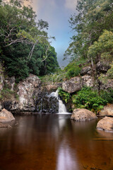 Waterfall Along the Waimea Canyon Trail on Kauai, HI