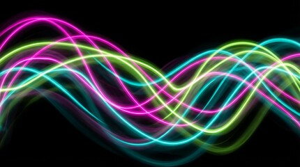 Vibrant light trails in motion with clear visual details, smooth motion, balanced lighting, and natural cinematic style