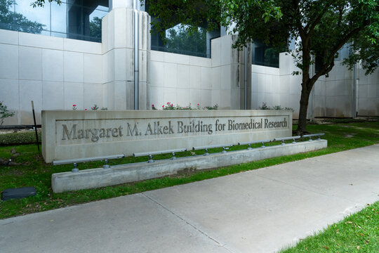 Houston, TX, USA - April 15, 2024: Magaret Alkek Biomedical Research Building that houses laboratory and office space for Baylor College of Medicine in Houston, TX, USA. 