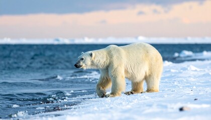 polar bear in the snow
