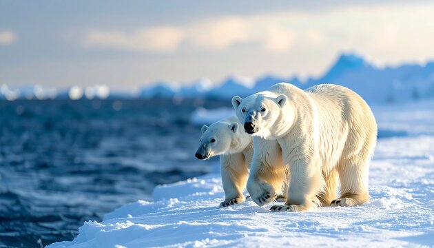 polar bear in the snow