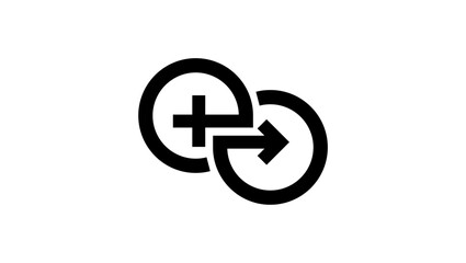 symbol of gender equality, black isolated silhouette