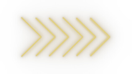 transparent arrow glowing o isolated background